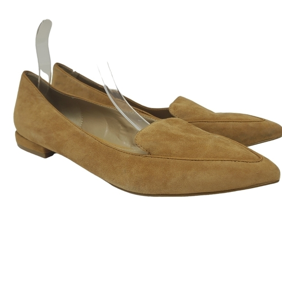 Saks Fifth Avenue Shoes - Saks 5th Avenue | Women's Classic Tan Suede Leather Flat Esma Loafers (Size 11)